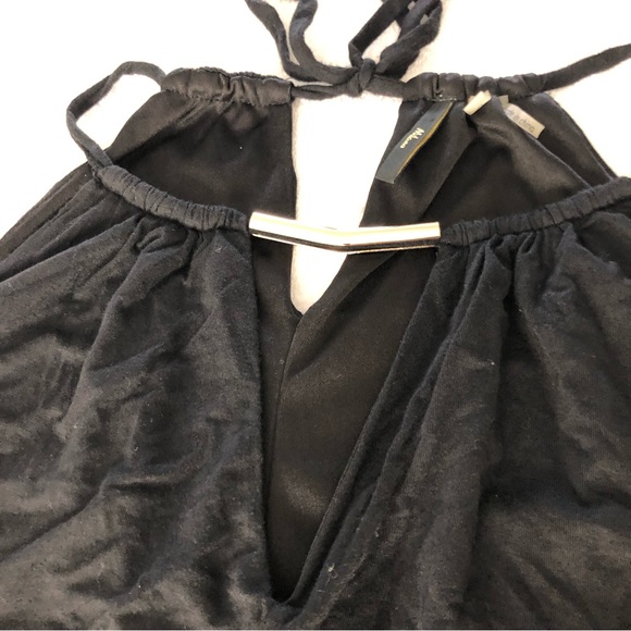 Milano Rayón Black Jumpsuit Wide legs SZ XL - Picture 8 of 16